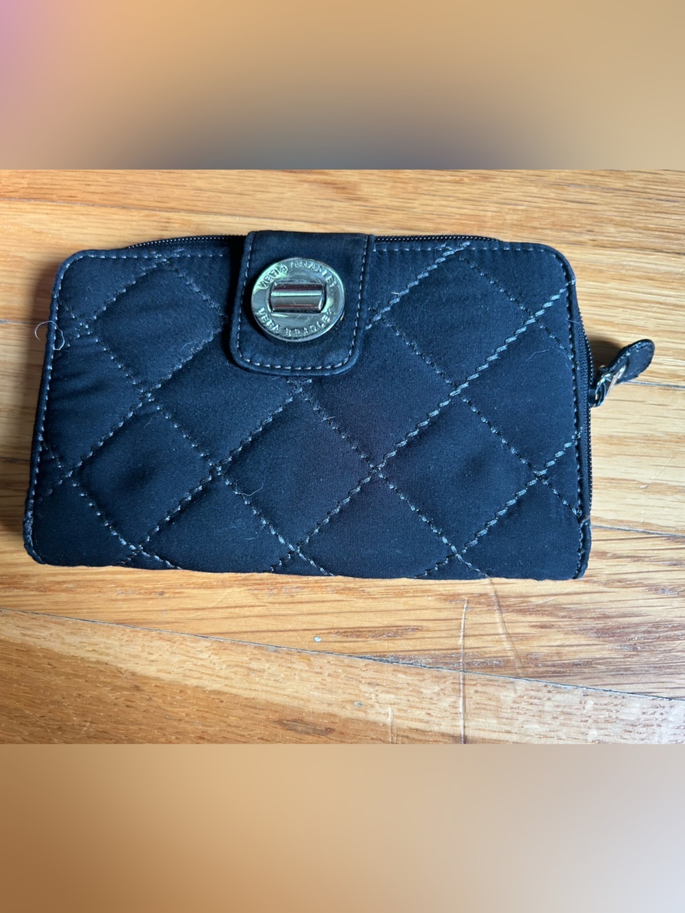 Vera Bradley Turn Lock Full Zip Quilted Wallet